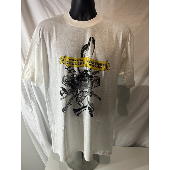 Vintage 1990 Phil Collins Serious Tour Tee  XL Brand New Never Worn Rare - Picture 1 of 12